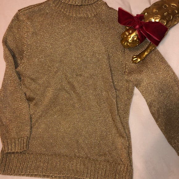 Like New Ralph Lauren Gold Metallic Sweater - Picture 1 of 5